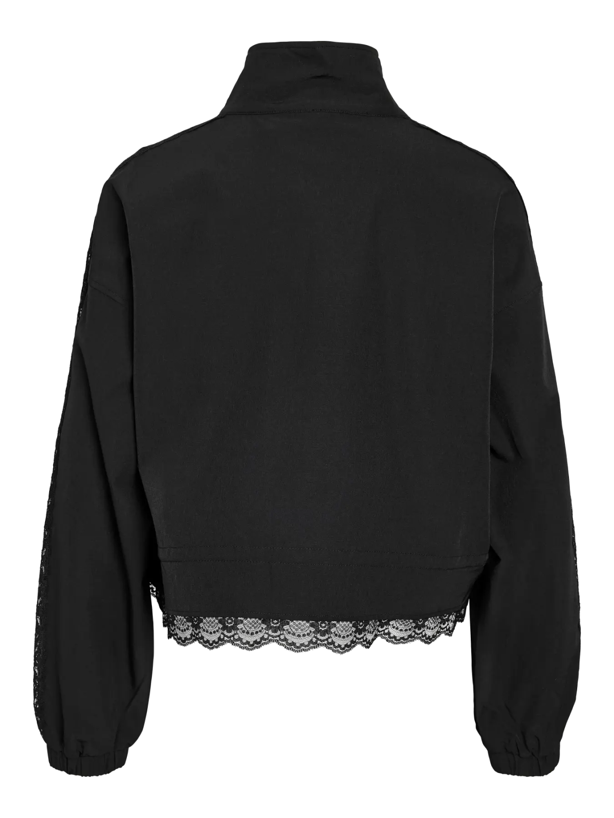 CHAQUETA NEGRA CON PUNTILLA