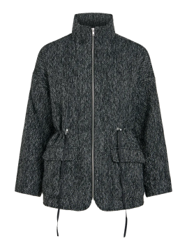 CHAQUETA GRIS CUELLO ALTO