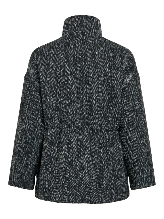 CHAQUETA GRIS CUELLO ALTO