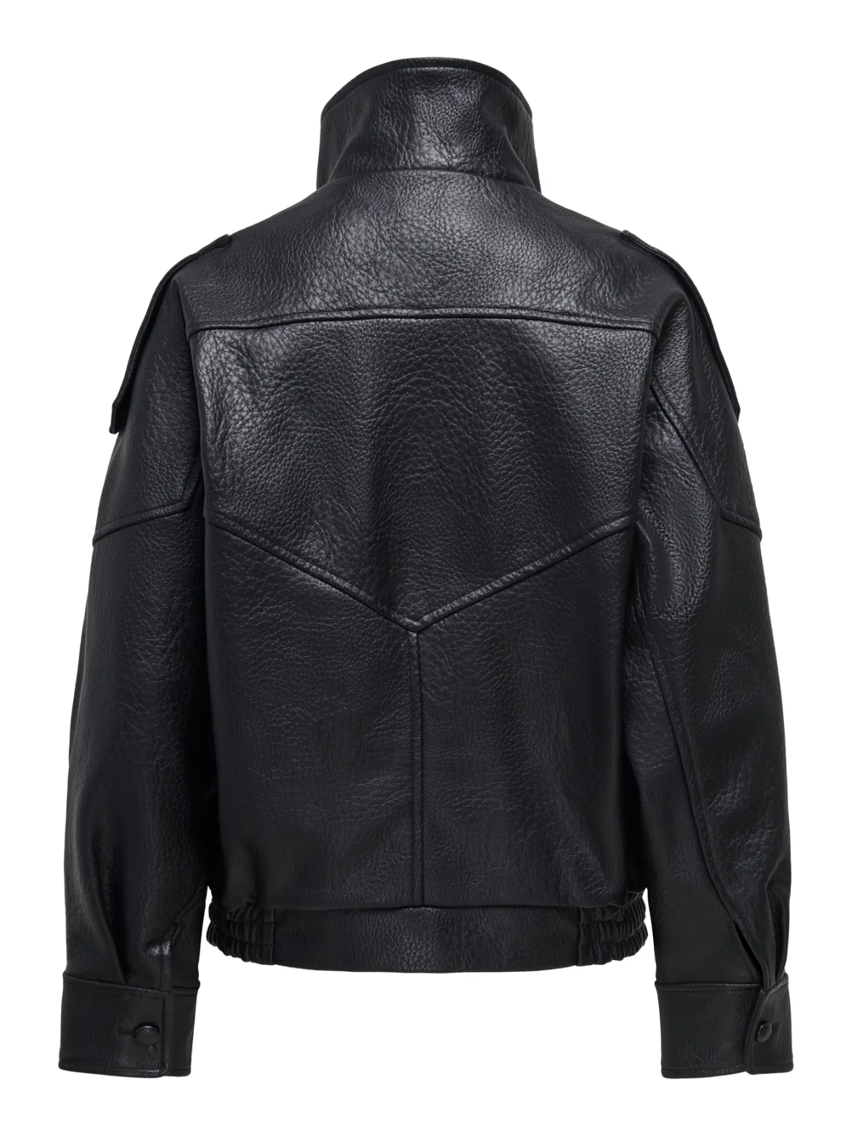 CAZADORA POLIPIEL NEGRA ONLY