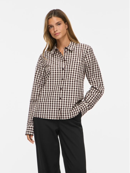CAMISA CUADROS MARRON