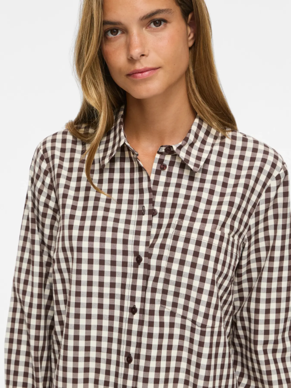 CAMISA CUADROS MARRON