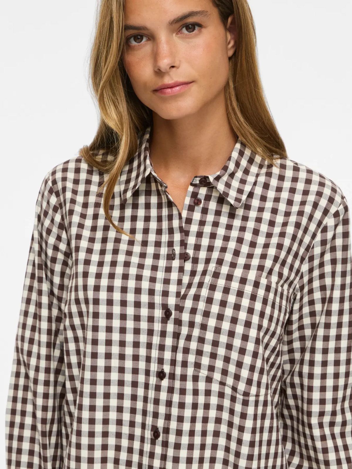 CAMISA CUADROS MARRON