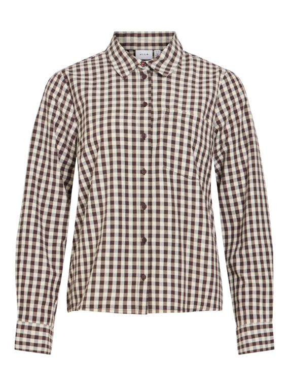 CAMISA CUADROS MARRON