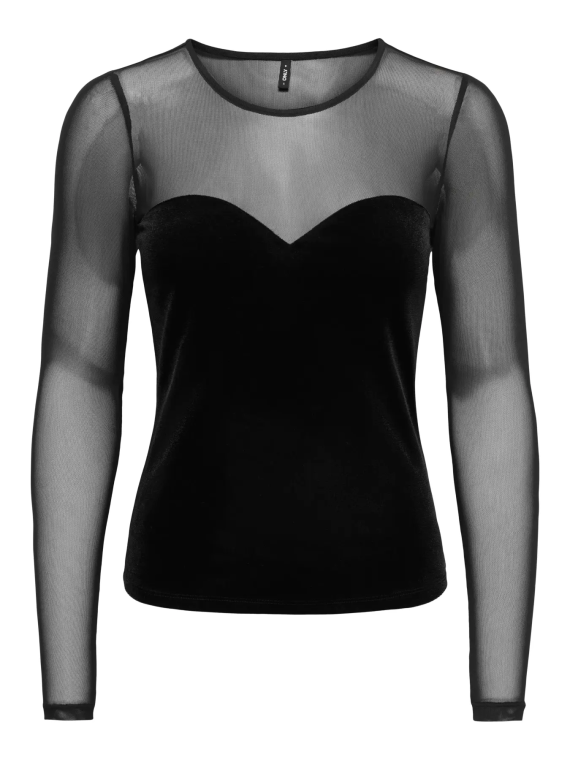 CAMISETA TERCIOPELO NEGRA