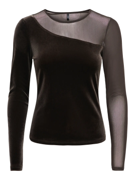 CAMISETA TERCIPELO MARRON