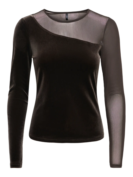 CAMISETA TERCIPELO MARRON