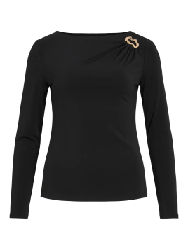 CAMISETA MANGA LARGA BROCHE DORADO HOMBRO VILA