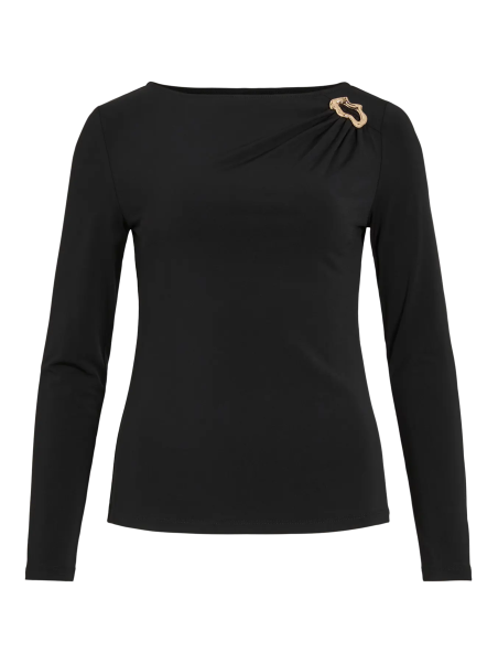CAMISETA MANGA LARGA BROCHE DORADO HOMBRO VILA