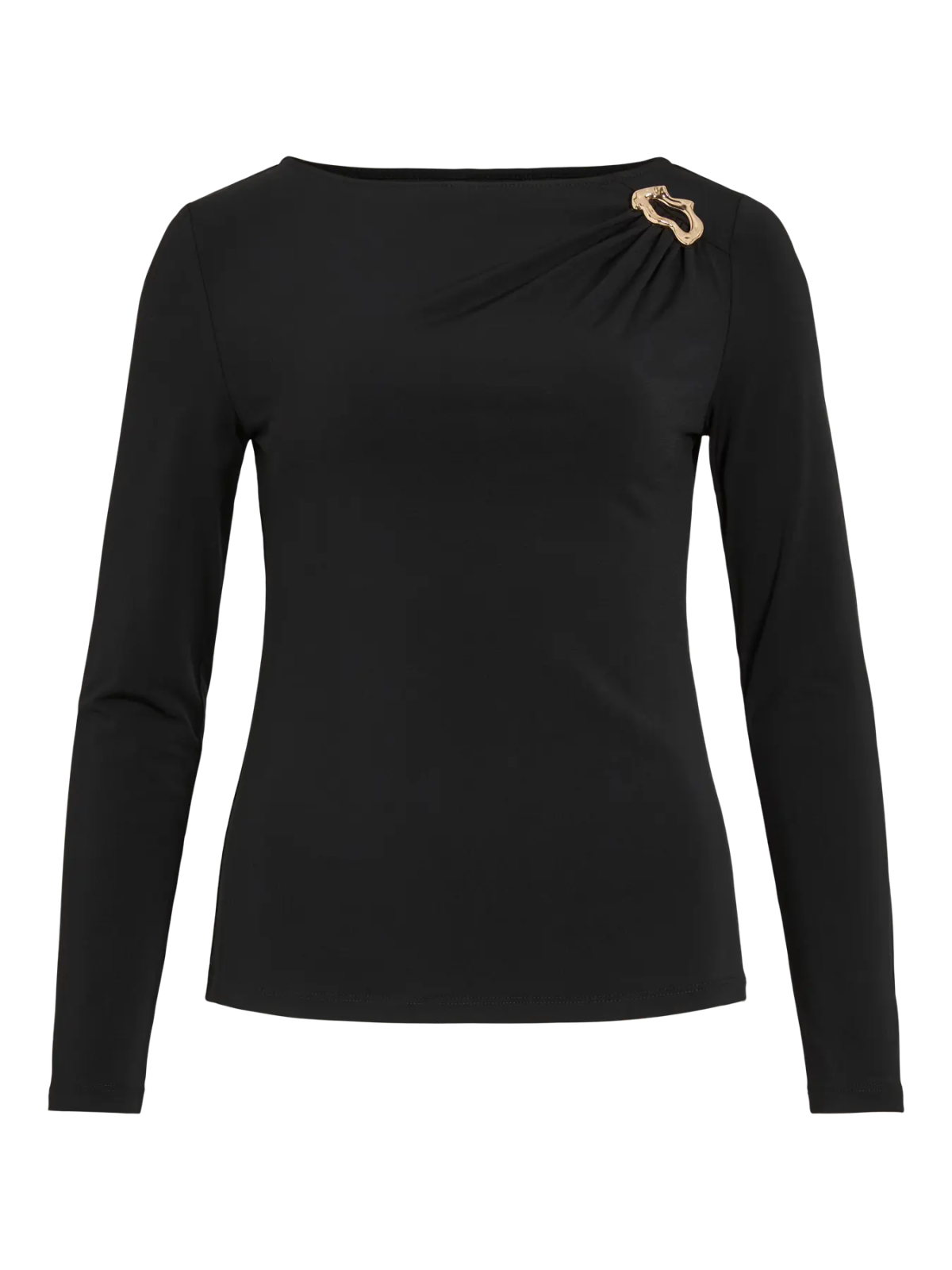 CAMISETA MANGA LARGA BROCHE DORADO HOMBRO VILA