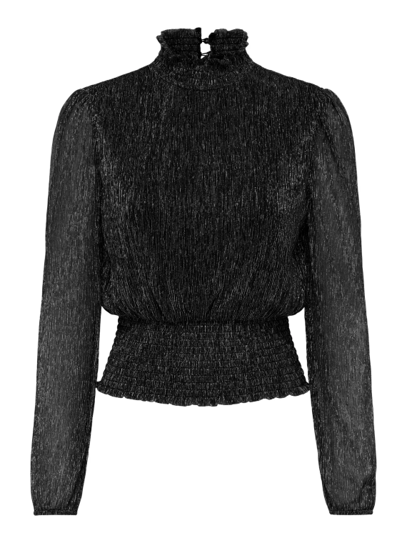 BLUSA NEGRA CUELLO CISNE ONLY