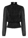 BLUSA NEGRA CUELLO CISNE ONLY