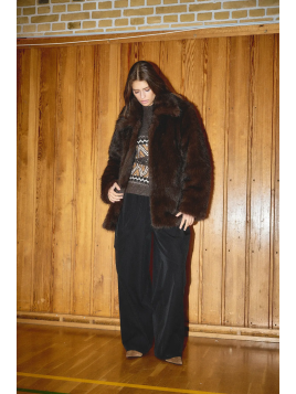 CHAQUETA PELO MARRON
