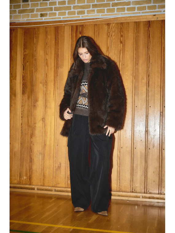 CHAQUETA PELO MARRON