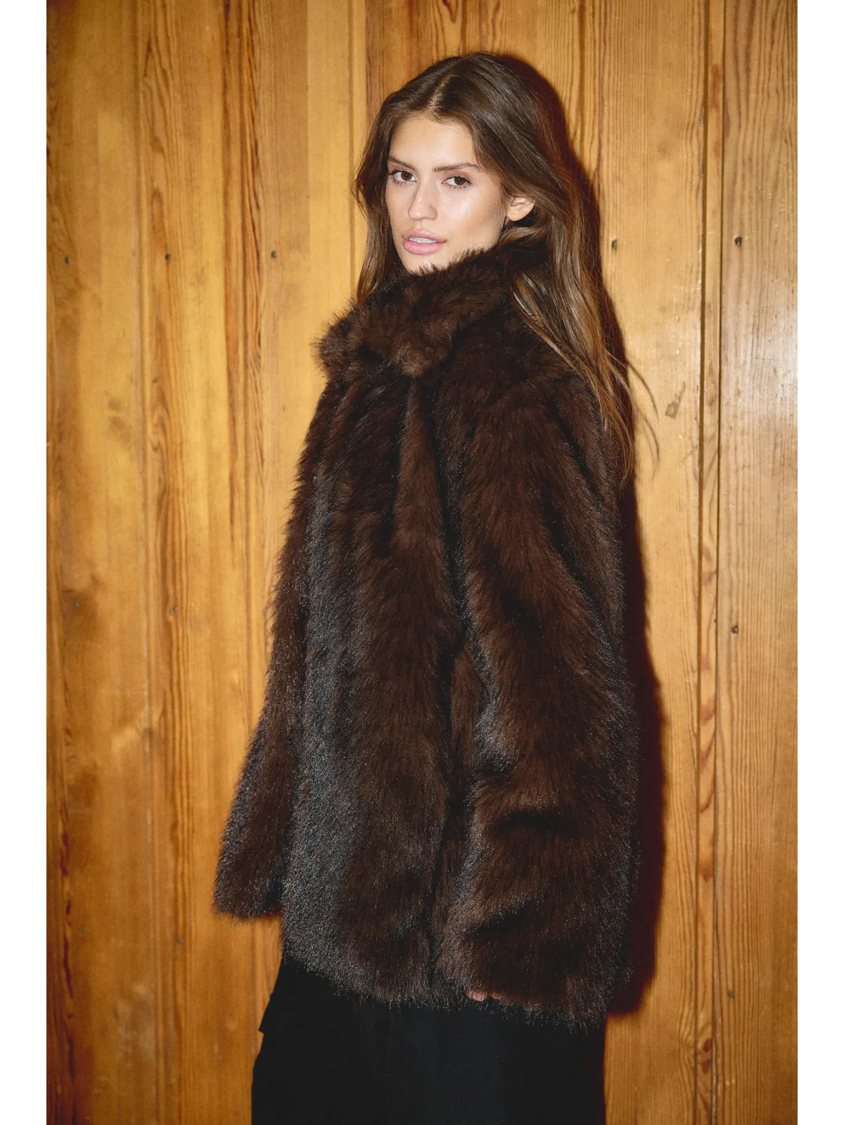 CHAQUETA PELO MARRON