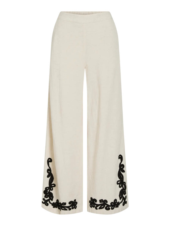 PANTALON LINO BORDADO BAJO VILA