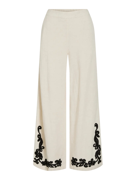 PANTALON LINO BORDADO BAJO VILA