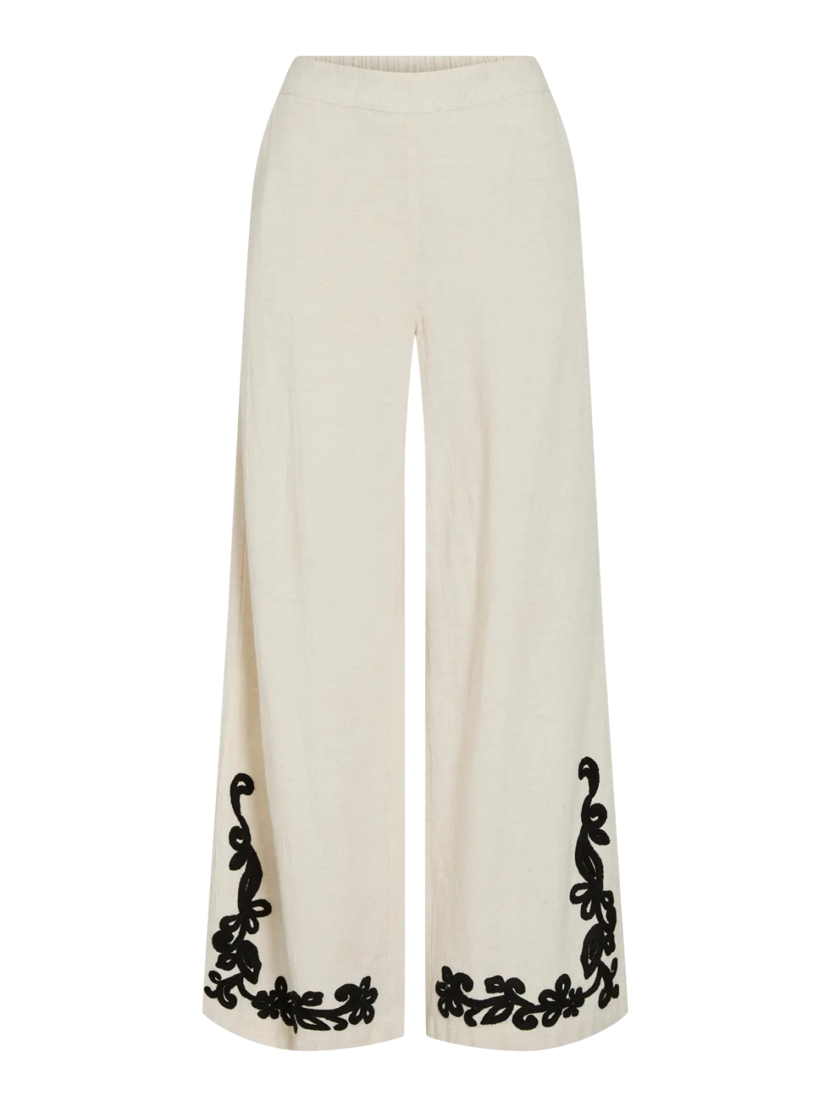 PANTALON LINO BORDADO BAJO VILA