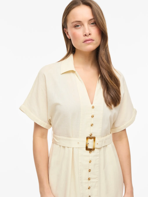 VESTIDO MIDI LINO