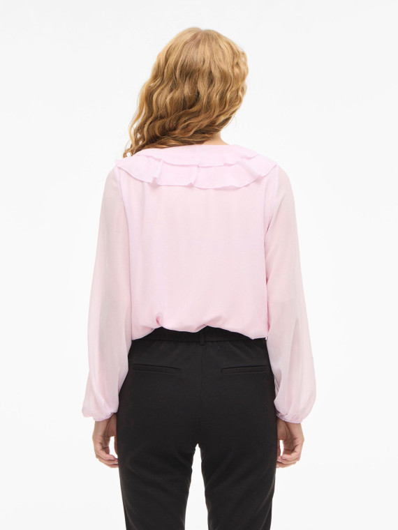 BLUSA ROSA VOLANTES