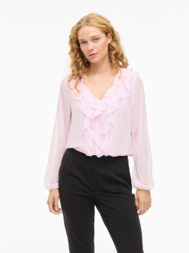 BLUSA ROSA VOLANTES