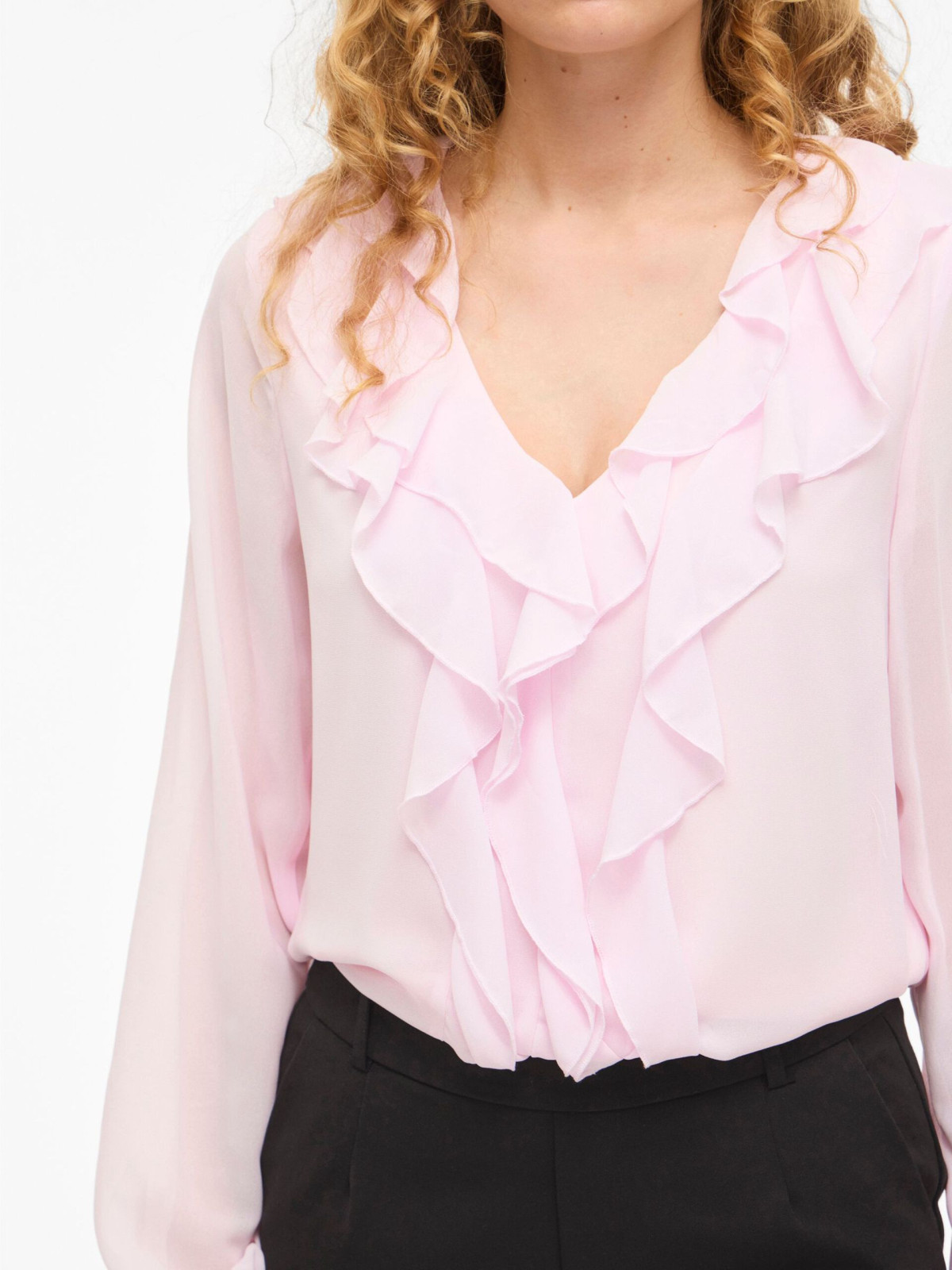BLUSA ROSA VOLANTES