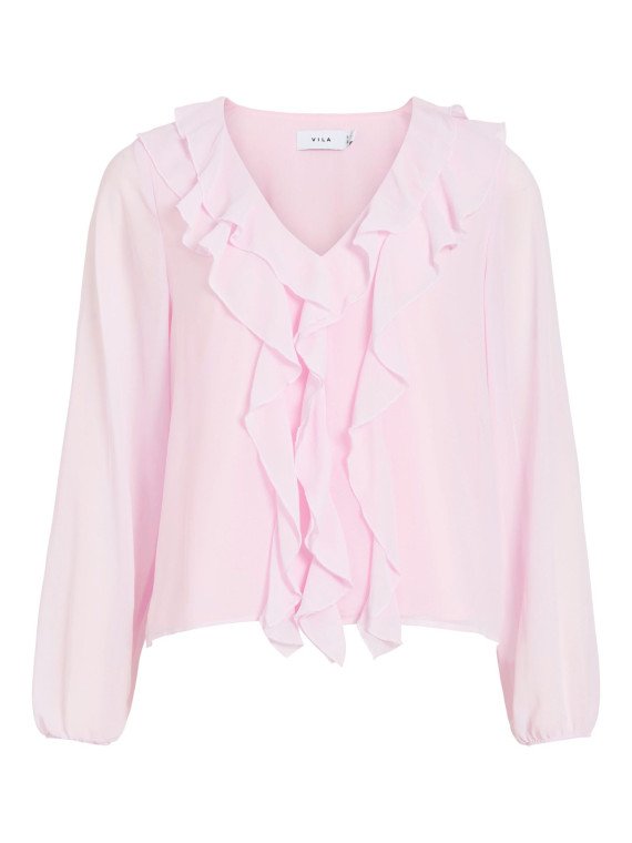 BLUSA ROSA VOLANTES