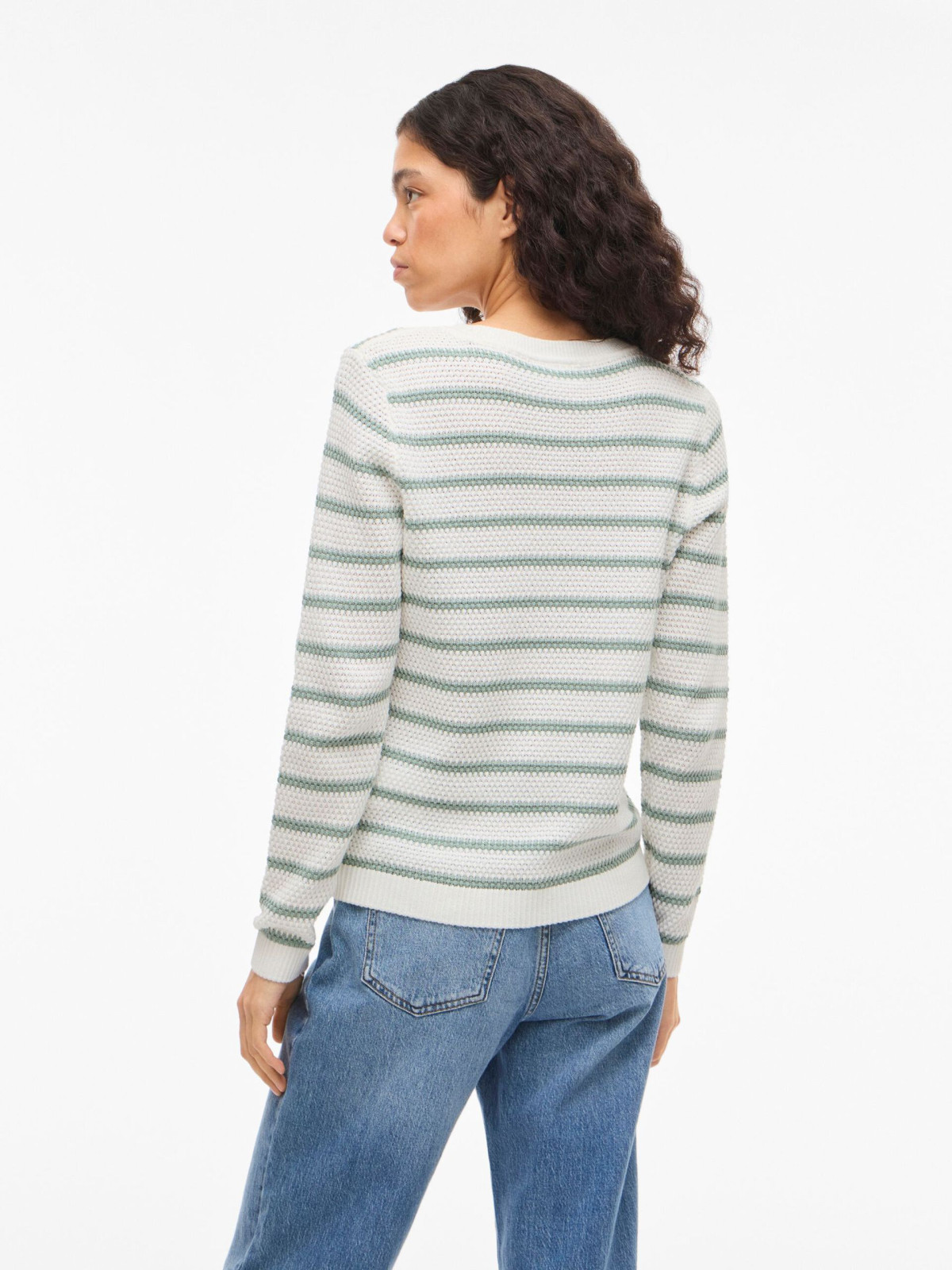 JERSEY BLANCO RAYAS VERDES