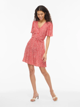 VESTIDO CORAL LUNARES VILA