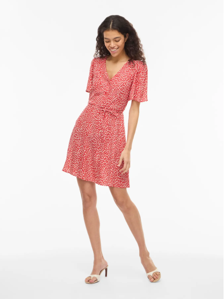 VESTIDO CORAL LUNARES VILA