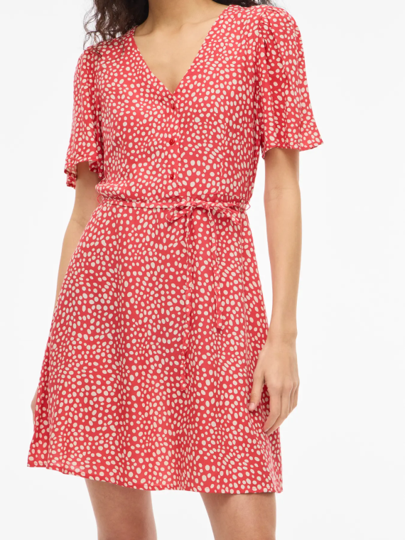 VESTIDO CORAL LUNARES VILA