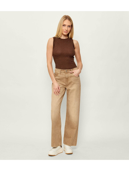 TOP MARRÓN STRASS GUESS