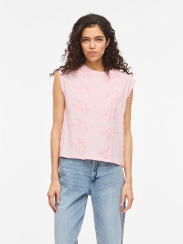 CAMISETA FLORES ROSA