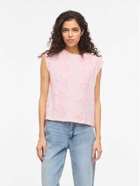 CAMISETA FLORES ROSA