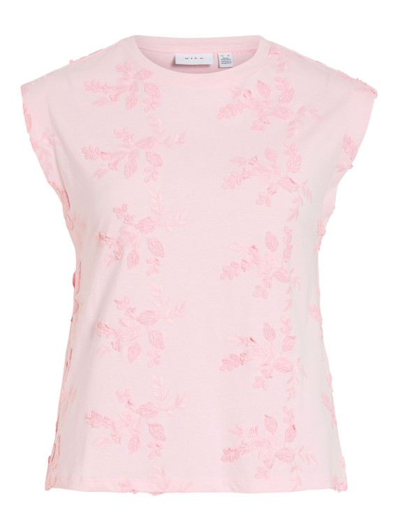 CAMISETA FLORES ROSA