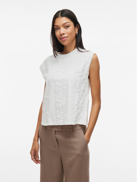 CAMISETA FLORES BLANCA