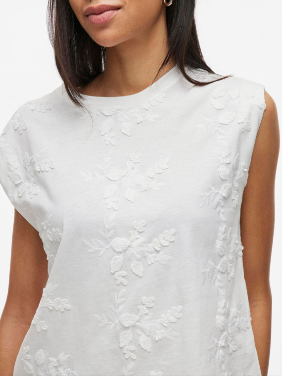 CAMISETA FLORES BLANCA