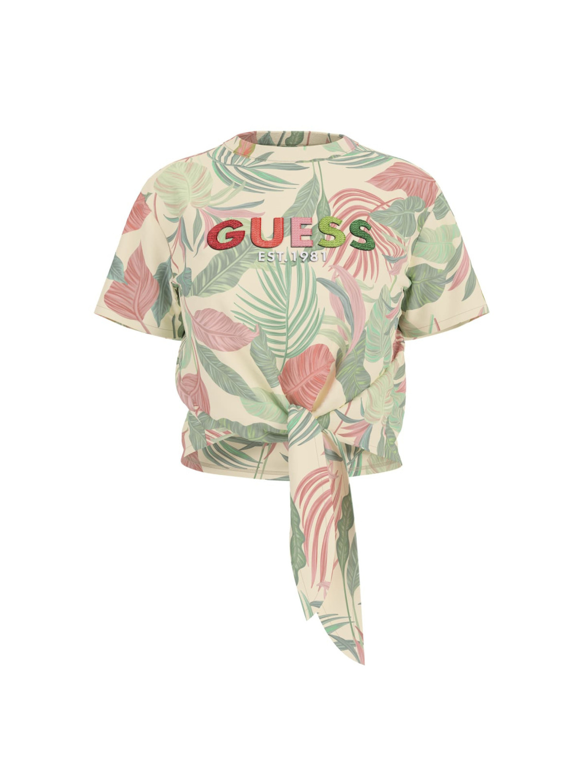 CAMISETA FLORAL NUDO