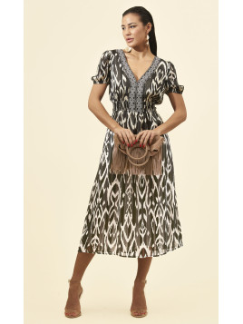 VESTIDO MIDI ESTAMPADO