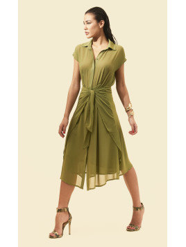 VESTIDO DE GASA VERDE