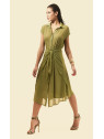 VESTIDO DE GASA VERDE