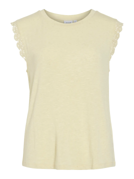 CAMISETA BEIGE VOLANTE