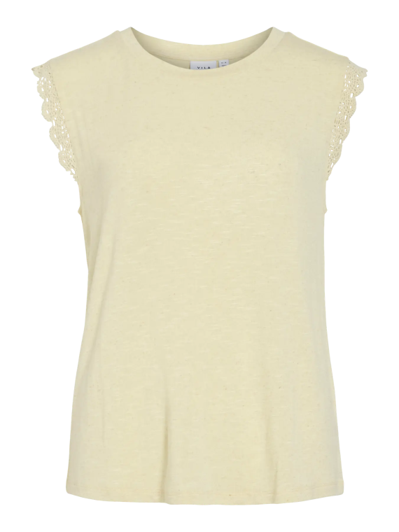CAMISETA BEIGE VOLANTE
