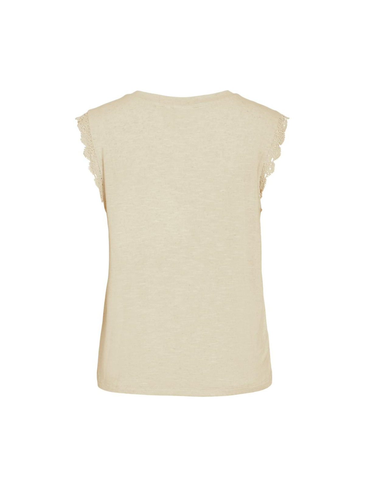 CAMISETA BEIGE VOLANTE