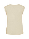 CAMISETA BEIGE VOLANTE