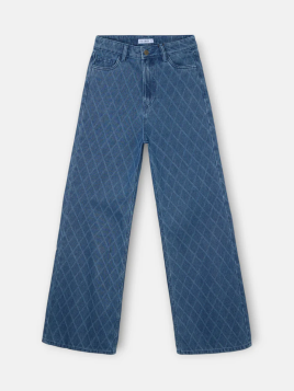 PANTALON VAQUERO ESTAMPADO ROMBOS