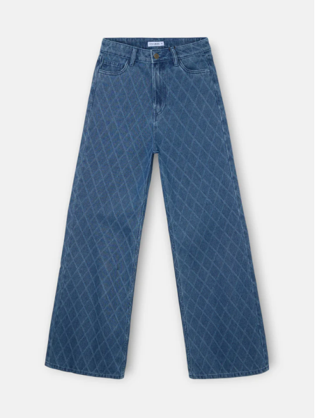 PANTALON VAQUERO ESTAMPADO ROMBOS