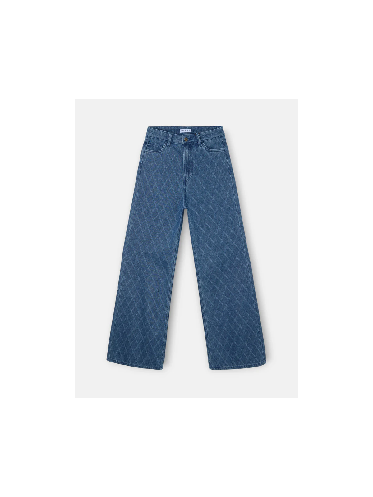 PANTALON VAQUERO ESTAMPADO ROMBOS