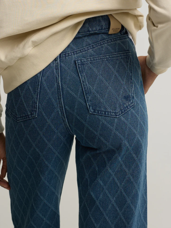 PANTALON VAQUERO ESTAMPADO ROMBOS