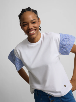 CAMISETA VOLANTES RAYAS